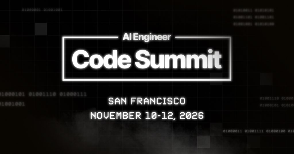 Official AI Engineer Code Summit 2026 promotional graphic
