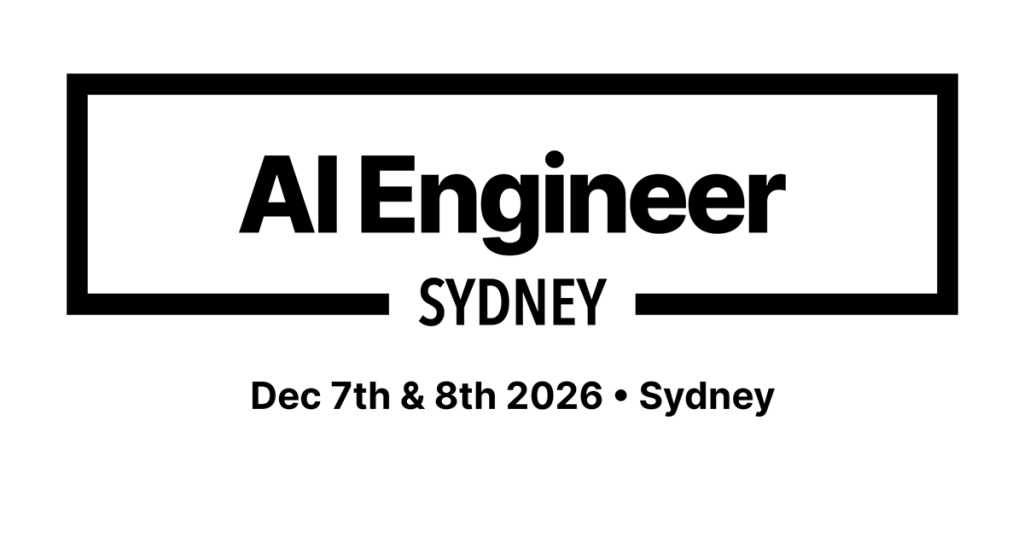 Official AI Engineer Sydney graphic showing December 7 and 8, 2026