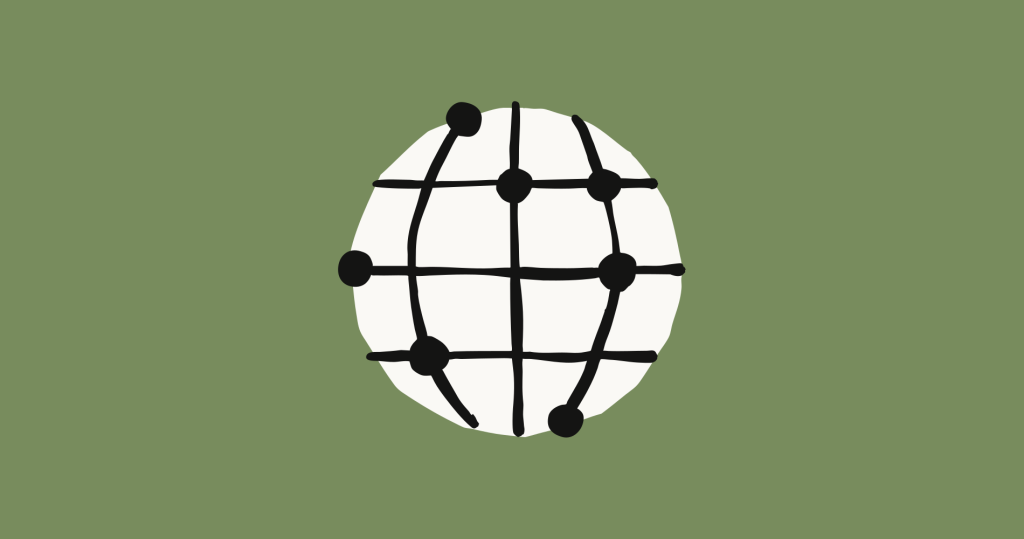 Anthropic official Singapore expansion illustration of a hand-drawn globe on a green background