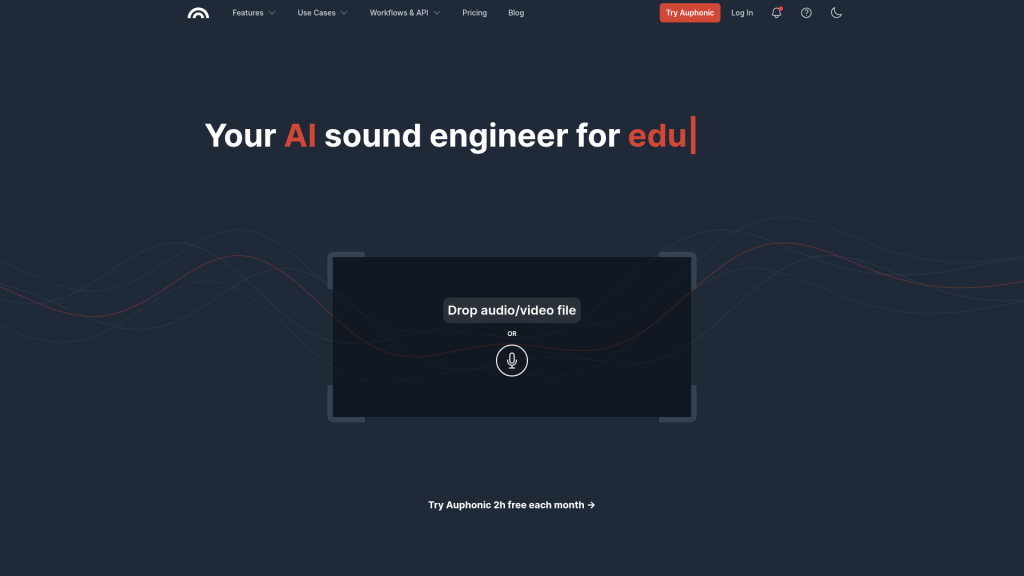 Auphonic website screenshot