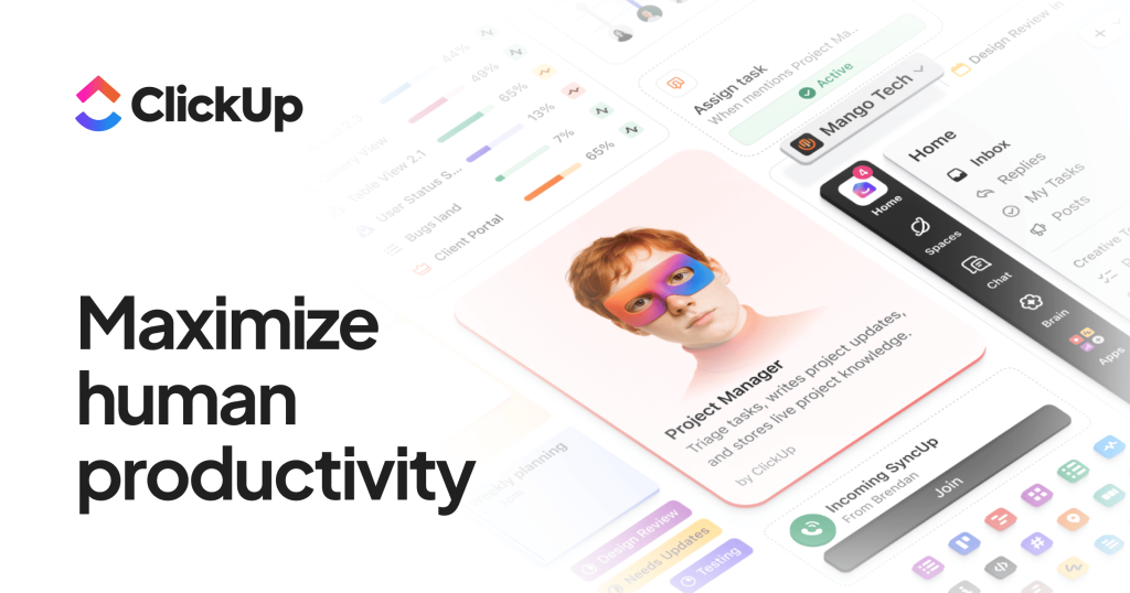 ClickUp website screenshot
