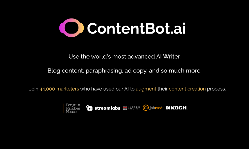 ContentBot website screenshot