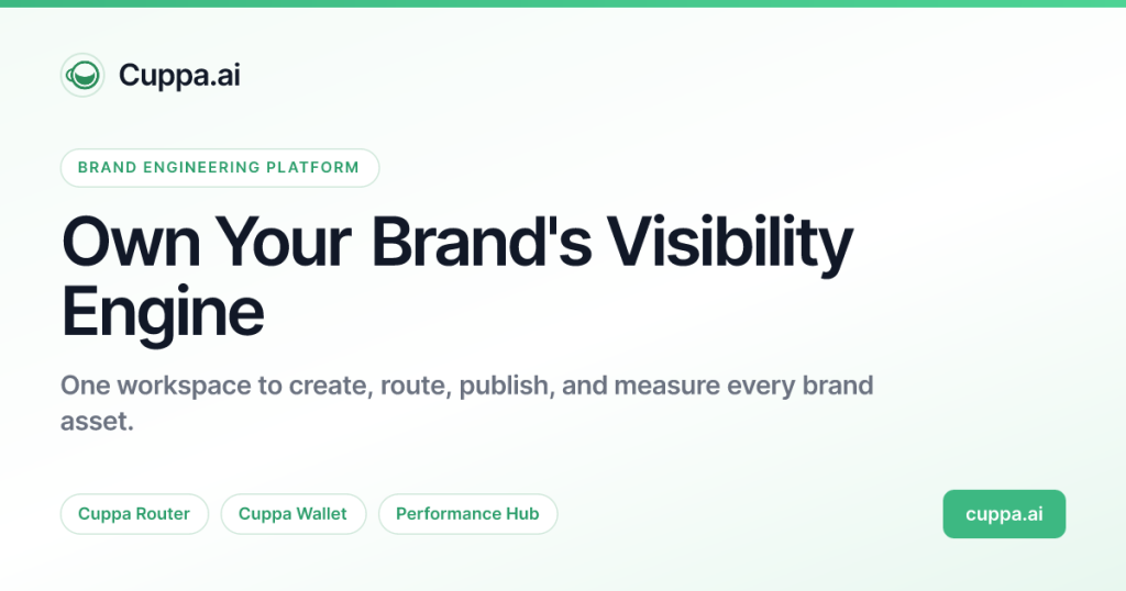 Cuppa website screenshot