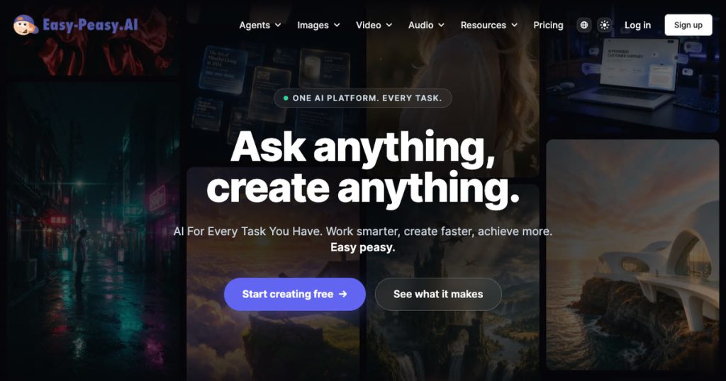 Easy-Peasy.AI website screenshot