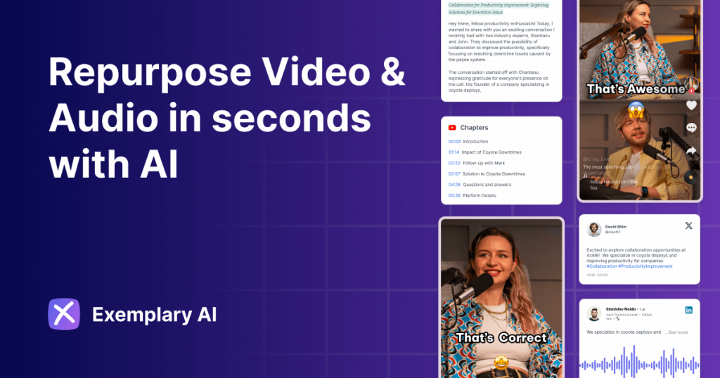 Exemplary AI website screenshot