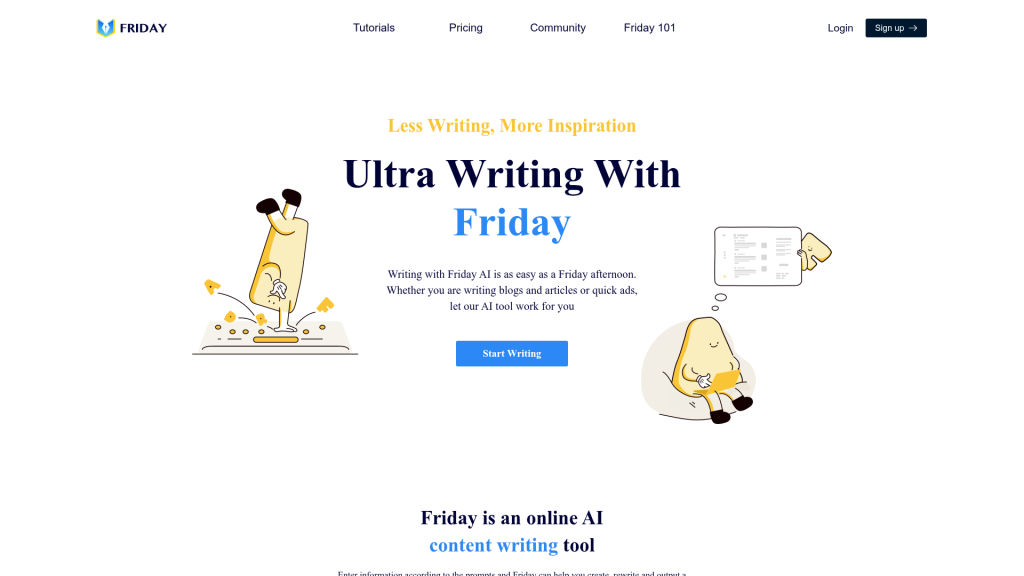 Friday website screenshot