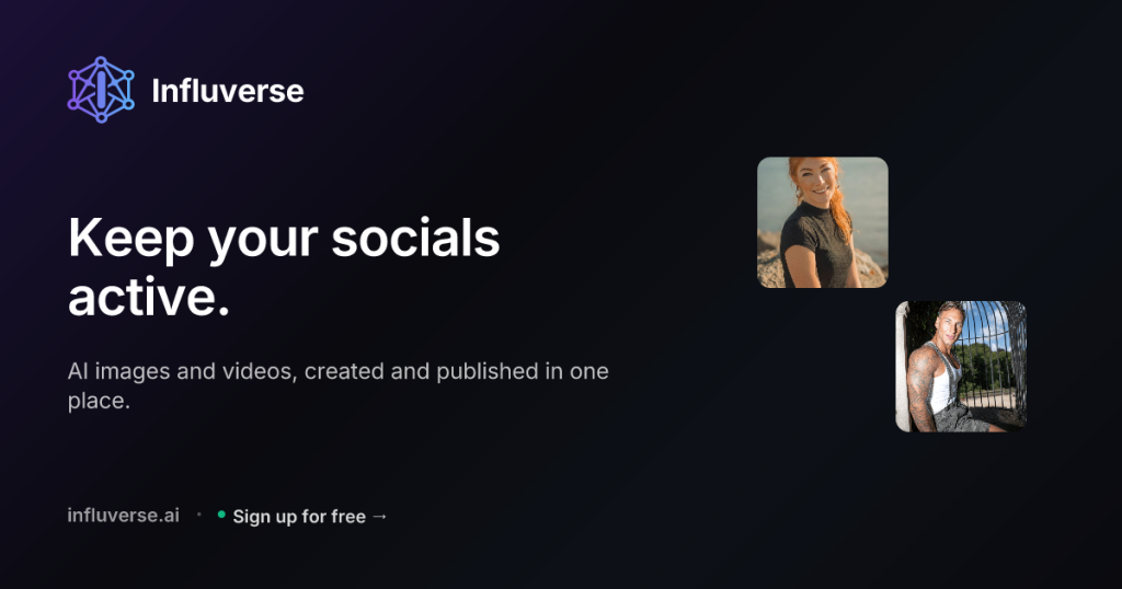 Influverse website screenshot