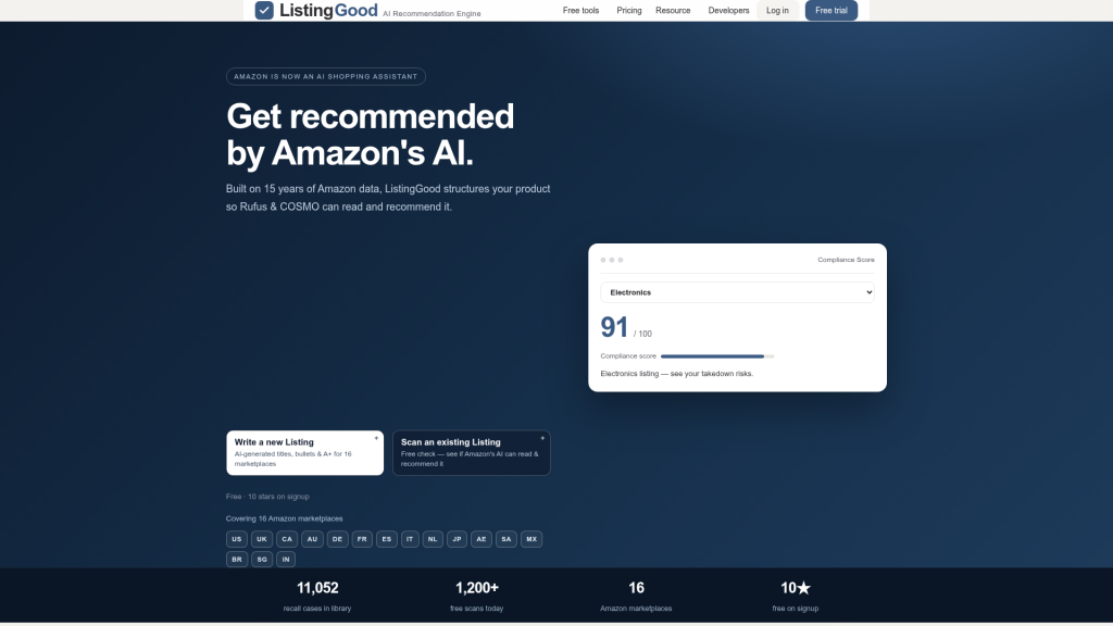 ListingGood website screenshot
