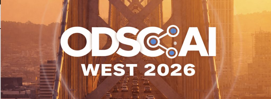 Official ODSC AI West 2026 banner with San Francisco Bay Area bridge imagery