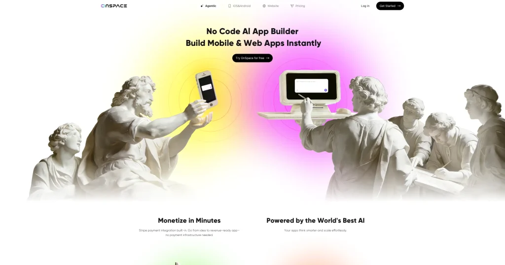 OnSpace AI website screenshot