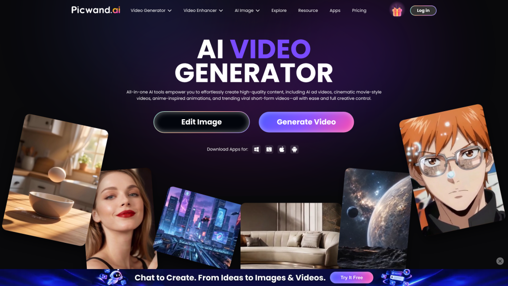 Picwand website screenshot