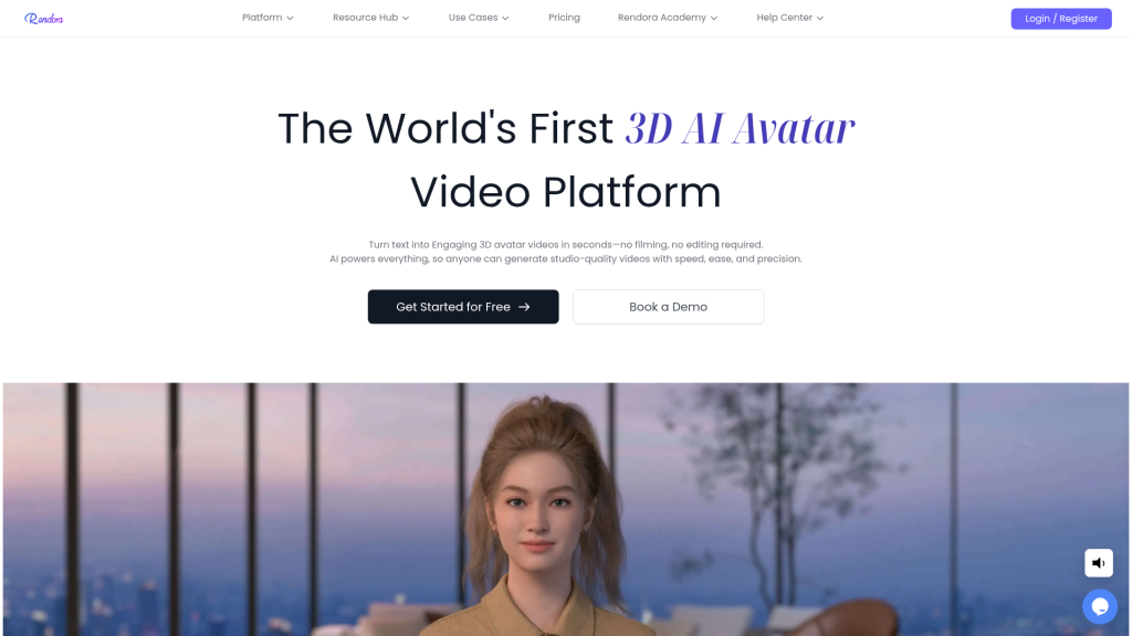 Rendora website screenshot