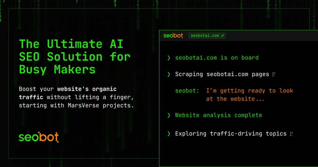 SEObot website screenshot