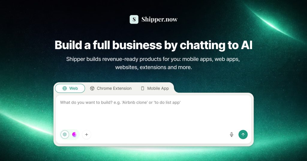 Shipper website screenshot