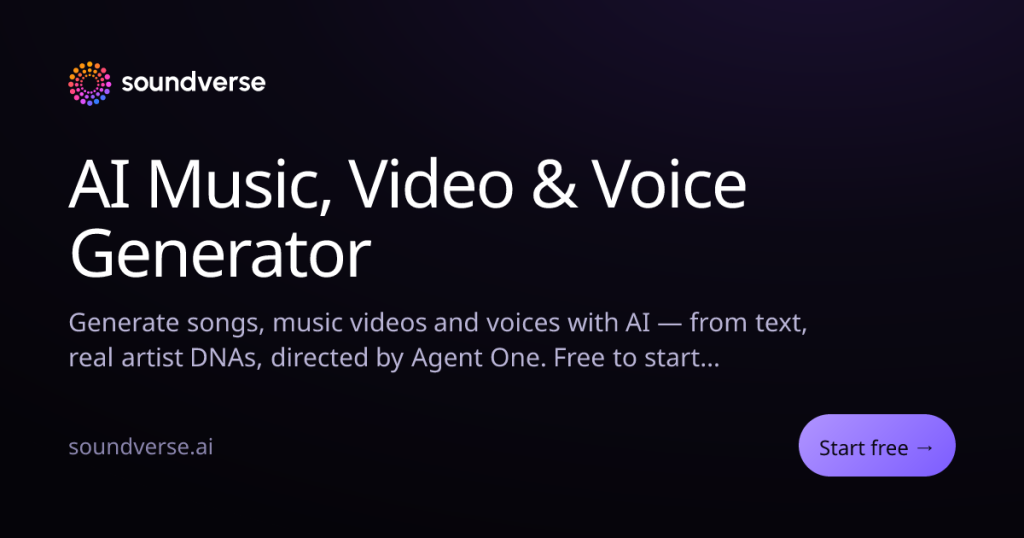 Soundverse website screenshot