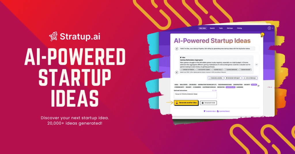 Stratup.ai website screenshot