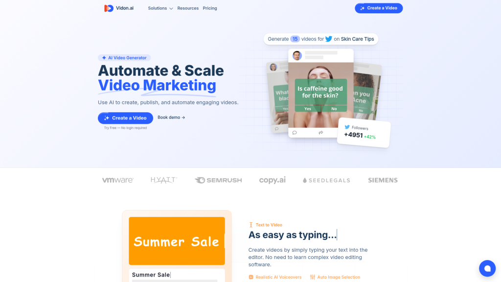 Vidon.ai website screenshot