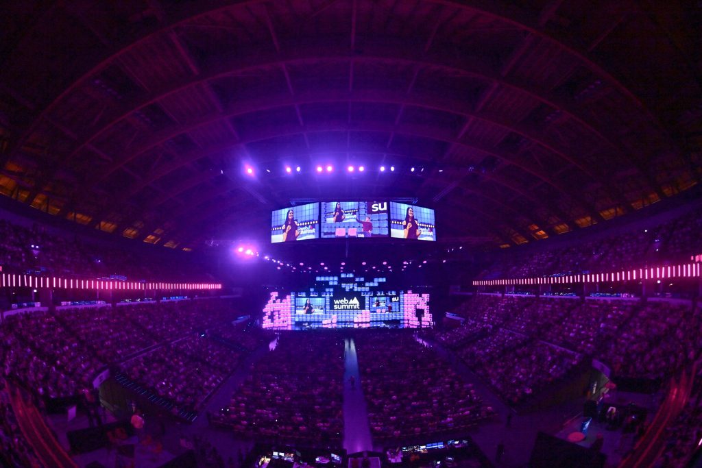 Web Summit arena stage and audience in an official photograph from a previous edition